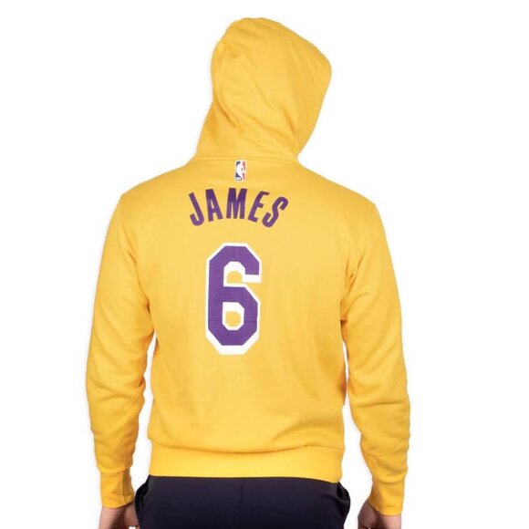 Men's Lebron Laker's Pullover Hoodie, Yellow/Purple - Picture 2 of 4